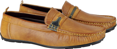 

FAUSTO Stylish Party Wear Loafers For Men(Tan