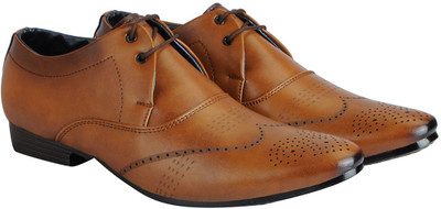 

FAUSTO Formal Corporate Lace Up For Men(Tan