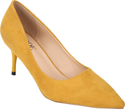 

Mode By Red Tape Stiletto Party Wear For Women(Yellow, Mustard