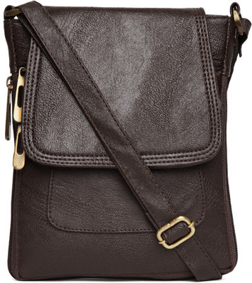 

Alessia Women Casual Brown Leatherette Sling Bag