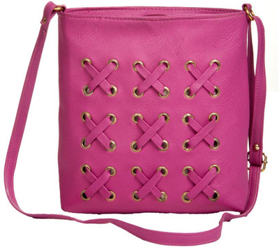 

Aliado Women Casual Pink Leatherette Sling Bag
