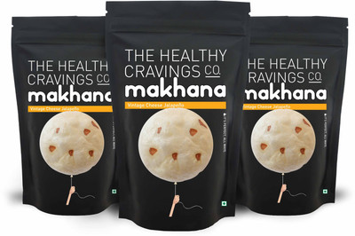 

the healthy cravings co Roasted Makhana, Vintage Cheese Jalapeno(180 g, Pack of 3)