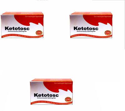 

Ketotosc Antifungal And Antibacterial Bathing Bar Soap 75 Grams Pack Of 3(225 g)