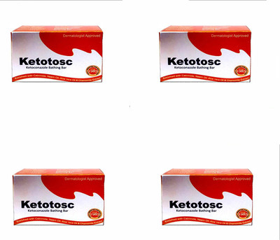 

Ketotosc Antifungal And Antibacterial Bathing Bar Soap 75 Grams Pack Of 4(300 g)