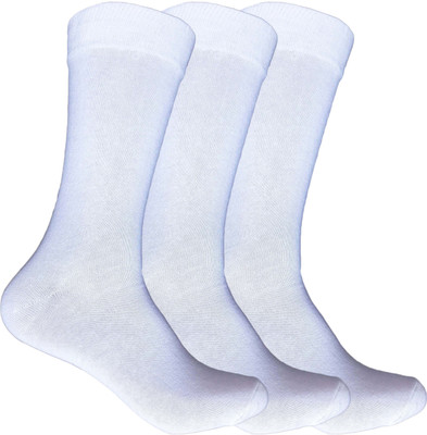 QUEERY Men Solid Mid-Calf/Crew(Pack of 3)