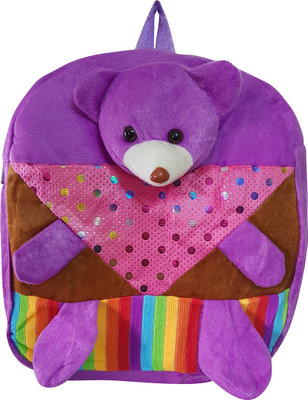 

Global Choice Teddy Soft Toy bag for Kids - 14 inch(Purple)