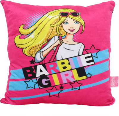 Flamingo Barbie Fab Print Cushion by Soft Buddies - 28 cm(Multicolor)