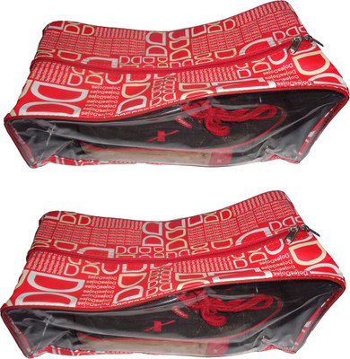 

sarohi Pack of 2 Shoe Pouch Shoe Cover Shoe Kit(Red)