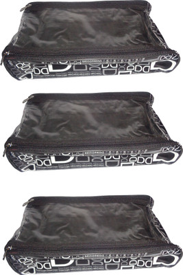 Afrose Pack of 3 Shoe Pouch Shoe Cover Shoe Kit(Black)