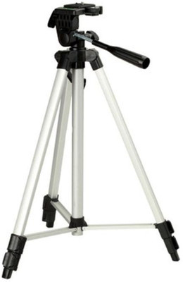 

OLECTRA Adjustable 3Way Head Mobile Phone Camera Stand Holder Tripod Kit (Silver, Supports Up to 1000) Monopod Kit(Black, Supports Up to 500 g)