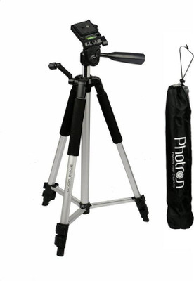 Photron Tripod Stedy 450 with 4.5 Feet Pan Head + Extra Quick Release Plate + Foam Grip + Carry Case Tripod Kit(Black, Silver, Supports Up to 2.75 g)