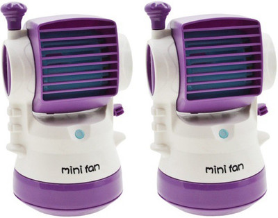 

Elegant Shopping Mini Fragrance Air Conditioner water spray Cooling Portable Desktop Humidifier Fan USB Humidifier(Purple, White)