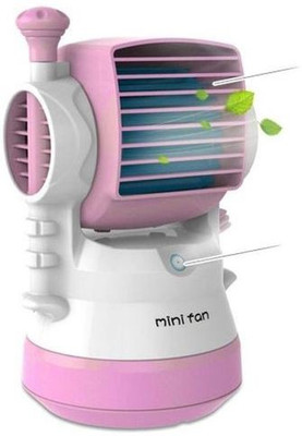 

Elegant Shopping Mini Fragrance Air Conditioner water spray Cooling Portable Desktop Humidifier Fan USB Fan(Pink, White)