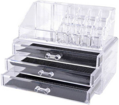

WDS Cosmetic Organizer multipurpose Vanity Box (Transparent) Makeup Vanity Box(Transparent)
