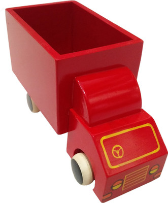 

Khadi Eco Basket Channapatna Wooden Truck(Red)