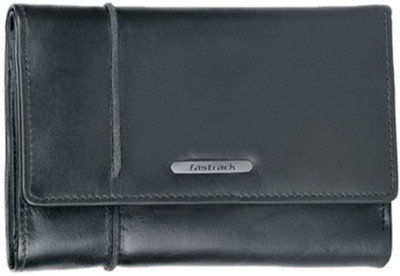 Fastrack Women Black Genuine Leather Wallet(5 Card Slots)