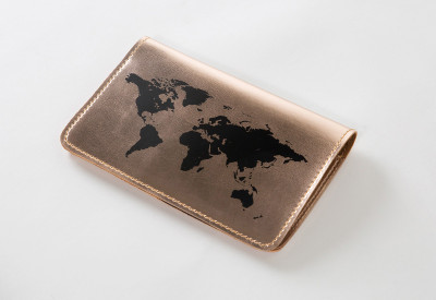 

Thou Art Women Gold Artificial Leather Wallet(3 Card Slots), Rose gold