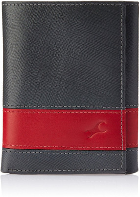 

Fastrack Men Grey, Red Genuine Leather Wallet(6 Card Slots)