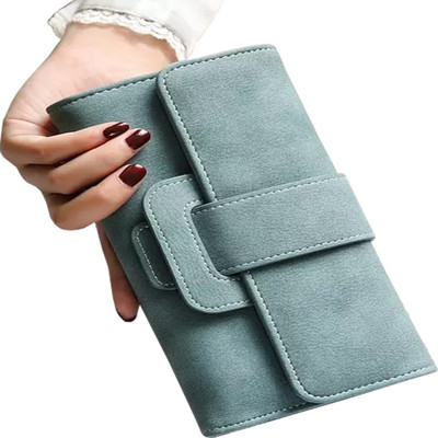 

ZELP Women Blue Fabric Wallet(10 Card Slots)