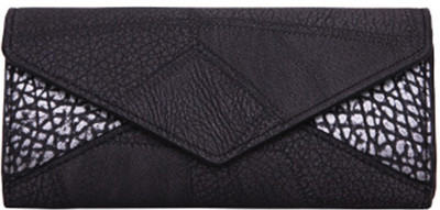 

ZELP Women Purple Artificial Leather Wallet(10 Card Slots), Black