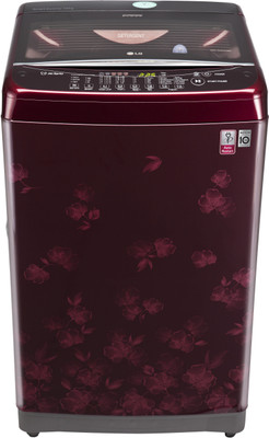 

LG 10 kg Fully Automatic Top Load Washing Machine Maroon(T2077NEDLX), Dark red (new florid)