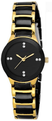 

Freny Exim Black luxury collection Gold tone watches metal strap womens watch Premium watch Watch - For Girls