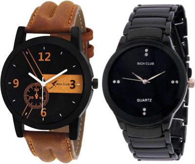 

Rich Club SK-RC-SET OF TO WATCH BRN BLK-9979 Watch - For Men