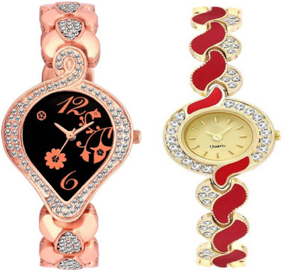 

iDIVAS ALK 54308 Stylish Beautiful Designer Black Dial and Fancy Flower With 1 year Warranty Watch - For Women