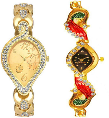 

iDIVAS ALK 54303 beautiful and attractive peacock crystal studded designer Watch - For Women