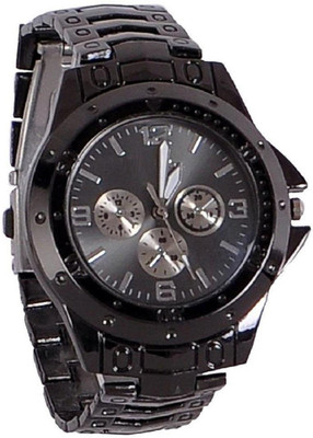 

Freny Exim New stylish attractive watch all black round dial mens watch Big size dial Watch - For Boys