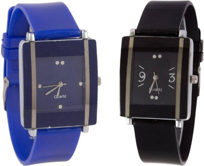 

Montres New Stylish Black_Blue Square Dial Men & Women Watch - For Boys & Girls