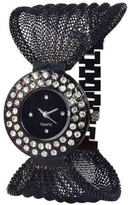 

Freny Exim Zulla style queen black colour diamond studded dial bracelet strap womens watch Premium watch Watch - For Girls
