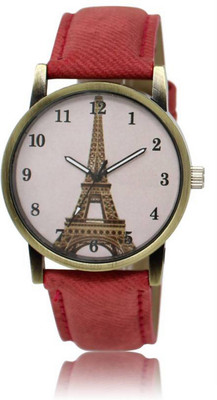 

SRK ENTERPRISE New Girls Watch With Tower Printed Dial Red Color Lover LR0230 Watch - For Girls