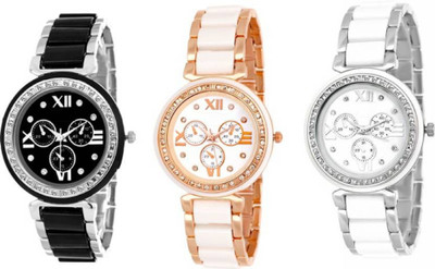 

Miss Perfect 703WHT-703BLK-703WSLV Dazzle Watch - For Women Watch - For Men