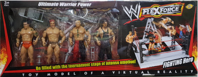 

AS WWE Super Heroes with Fighting Ring and other Action Accessories(Multicolor)