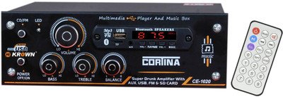 

KE Krown Cortina Series CE-1020BT Home DJ Series 5000W PMPO with Bluetooth, USB & FM 50 W AV Power Amplifier(Black)