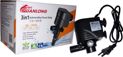 

Sobo Quanlong 3in1 Submersible (QL-350) Power Pump | Power: 20W | F.MAX: 1400L/Hr | H.MAX: 1.2M | Water Aquarium Pump(101 cm)