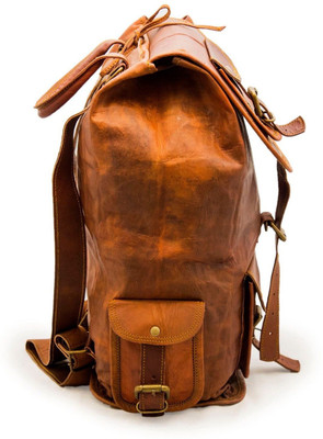 

Handcrafted exports Vintage Leather Backpack 16 L Backpack(Brown)