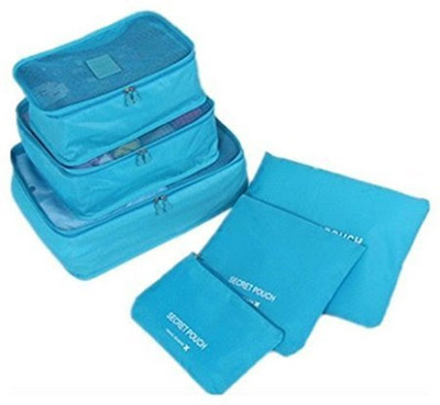 

Insasta 6 In 1 Travel Storage Bag Waterproof High Capacity Luggage Clothes Tidy Pouch Portable Organizer Case For Women Men-Blue Waterproof Multipurpose Bag(Blue, 7 inch)