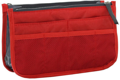 

Insasta Handbag Organizer Travel Storage bag Multi Pocket Function Bag Organizer - Red Waterproof Multipurpose Bag(Red, 1 L)