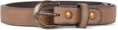 

Baggit Women Casual Brown Synthetic Belt, Taupe
