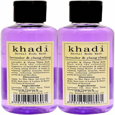

Vagad's Khadi Lavender & Ylang Ylang Body Wash Pack of 1(420 ml, Pack of 2)