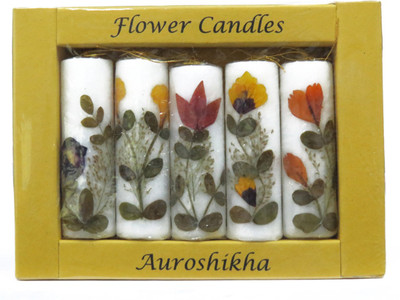 

Auroshikha Flower Candles Gift Set - 5 in 1 Candle(Multicolor, Pack of 5)