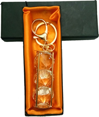 

MGP Fashion golden three diamond gift birthday party key chain Locking Key Chain(Gold)