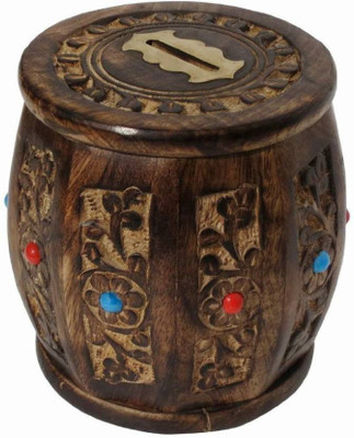 

Khan Handicrafts k61 Coin Bank(Brown, Black)