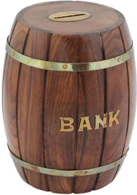 

MartCrown NEW SHAPED ANTIQUE COIN BOX Coin Bank(Brown)