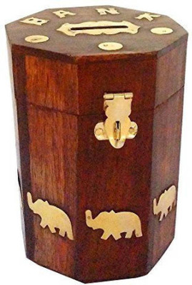 

MartCrown NEW LOOK DESIGN COIN BOX Coin Bank(Brown)