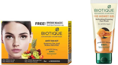 

BIOTIQUE BIO Bio Honey Oil Refreshing Foaming Face Wash, Bio Anti Tan Facial Kit(Set of 2)