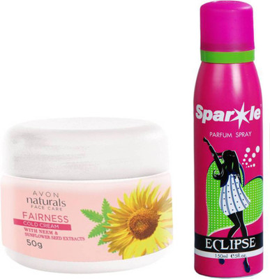 

Avon Anew NATURALS COLD CREAM WHITENING 50 g (23434) With one sparkle perfume spray 150 ml(Set of 2)