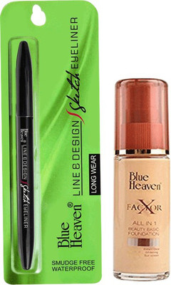 

Blue Heaven SKETCH EYELINER WITH X-FACTOR FOUNDATION(Set of 2)